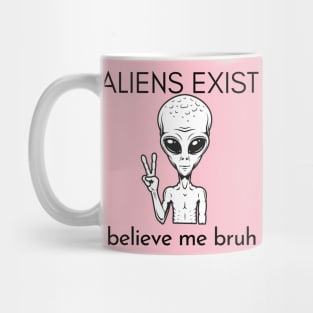 aliens exist trust me bruh black version Mug